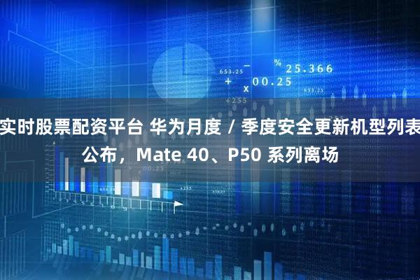 实时股票配资平台 华为月度 / 季度安全更新机型列表公布，Mate 40、P50 系列离场